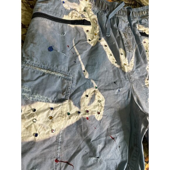 DRO Lab Custom 1/1 ART x  Stone Island Cargo Shorts - Picture 3 of 16